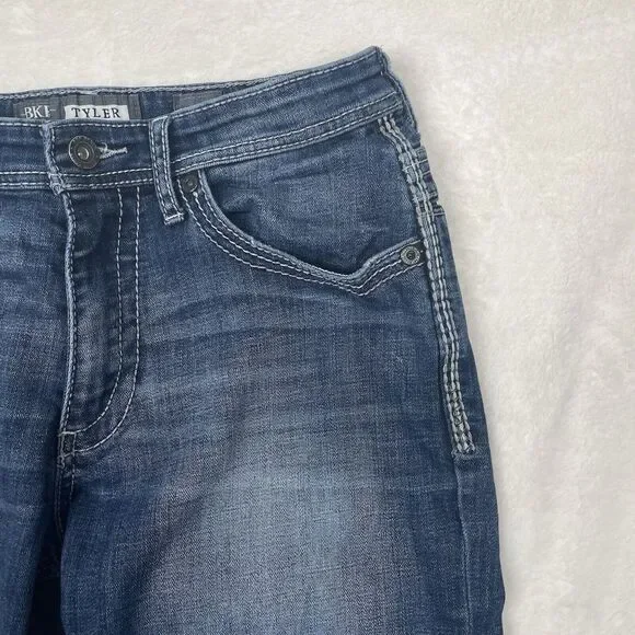 BKE Tyler Jeans Mens 31 x 31 Blue Denim Straight Leg Stretch - Picture 6 of 15
